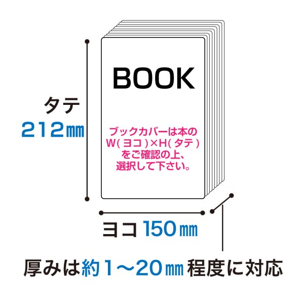 画像2: 透明ブックカバー #40 コミック侍プレミアム A5判同人誌&青年コミック&実用書用〔100枚〕 (2)