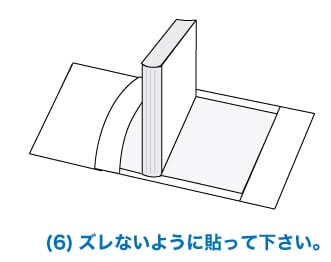 (6)ズレないように貼って下さい。