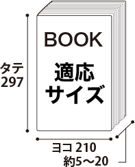 A4用ブックカバー適応サイズ