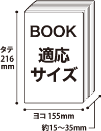 ハードカバー菊判用ブックカバー適応サイズ